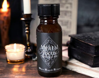 Mental Focus Spell Oil by White Magick Alchemy Pagan, Wicca, Witchcraft