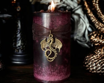 Dragons Blood Candle with Golden Seal Resin