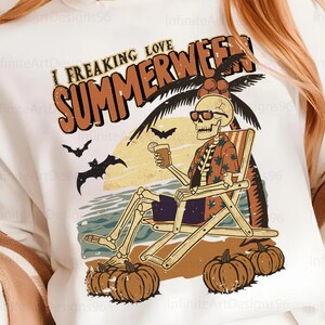 I Freaking Love Summer PNG, Funny Halloween Funny, Horror Characters png, Halloween in Summer Digital Shirt Design, Summer Halloween png