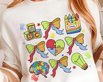 Autism Coquette png, Retro Autism png, Autism Awareness png, Autism bow png, Autism Teacher png, Puzzle Pieces Png, Autism mama, Autism mom
