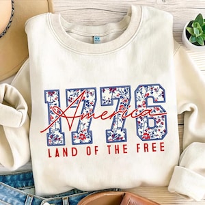 America 1776 png, Land of the free png, America Floral png, Patriotic Shirt Design, America Png, 4th of July Png, Coquette America png