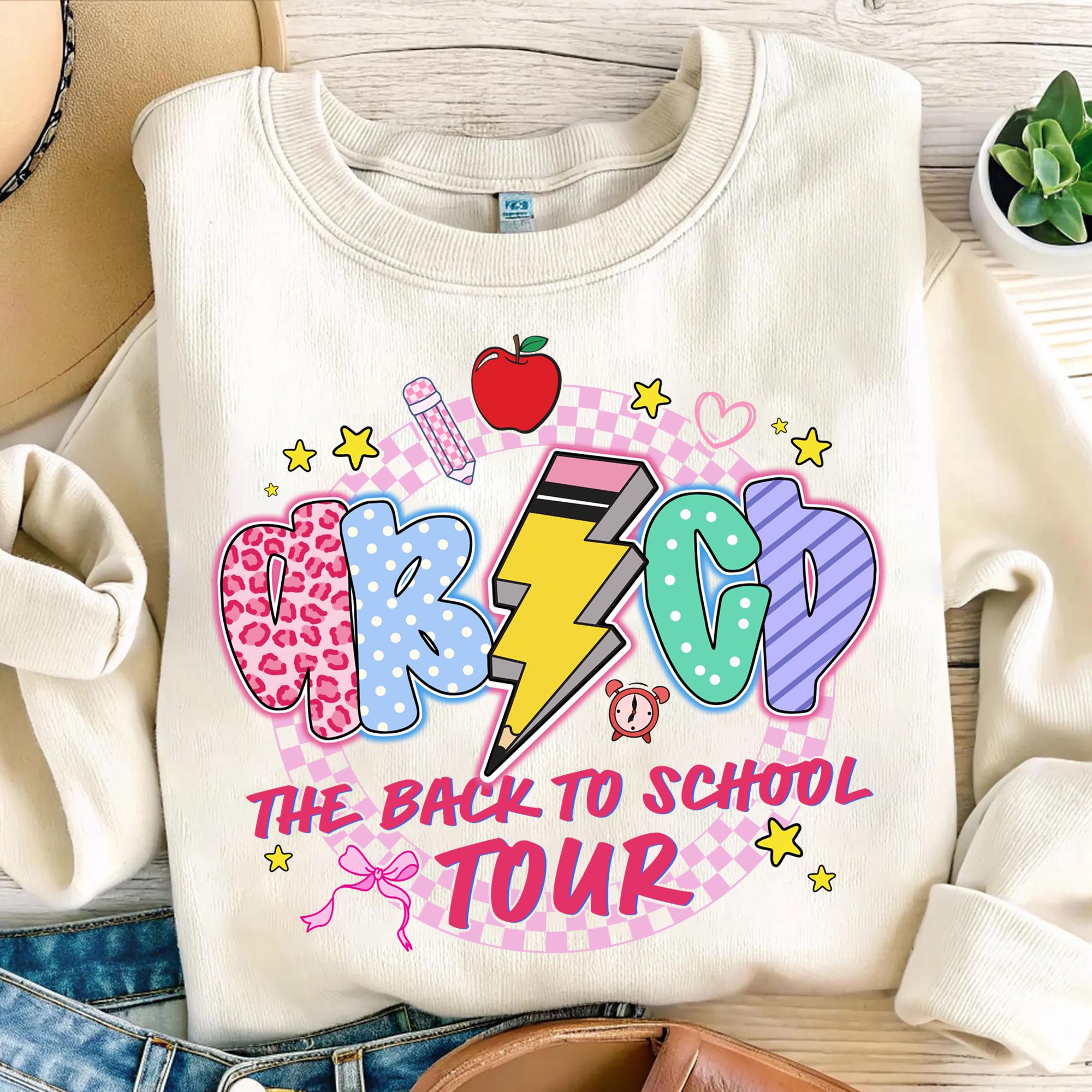 Preppy Abcd Teacher Tour Png, Back to School png, Daycare Tour Png, Daycare Staff Crew, Childcare Provider Png,  Preppy Teacher Design
