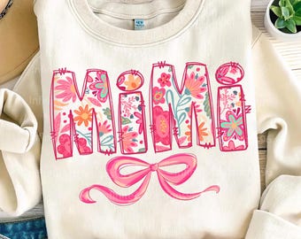 floral mimi png, mimiflower png, Coquette mimi png, mimi floral, mimi groovy png, Mimi Bow Png, mimi graphic, floral mama png, Vintage Mama