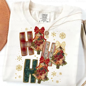 Ho Ho Ho Sublimation, Checkered Christmas png, Ho ho ho png, Coquette Trees png, Patchwork Christmas png, Tis the season png, Glitter Png