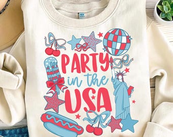 Party in den USA Png, USA Flagge, Groovy Amerika Png, Retro Vierter Juli, lustiger 4. Juli Png Unabhängigkeitstag, Amerika Png, Girly USA Png