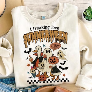 Summer Halloween png, I Freaking Love Summer PNG, Funny Halloween Funny, Horror Characters png, Halloween in Summer Digital Shirt Design