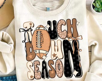 TouchDown Season png, Football Season Png, Football Designs, Bows png, Football mama png, Sports mama png, retro coquette png, Leopard png