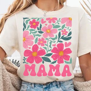 Retro Boho Mama Flower png, Best mom ever Png, Vintage Floral Png, Floral Mama png, Christian Mama Png, Mom Inspirational, Mothers Day png