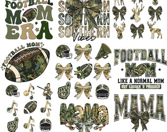Camo Football png bundle,Camo Coquette Bow PNG bundle,football png,Coquette Camouflage bow Png,mama png,Retro Camo Girl,Trendy Camo Coquette