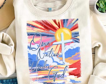 One Nation Under God Png, God Bless The USA Png, Christian USA Png, 4th July Jesus Png, American 4th Of July Png, 4th July God Bible Verse
