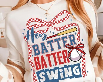 Hej batter batter swing Png, Retro Baseball Png, Checker Baseball Png, Projekt koszulki Game Day, Baseball Coquette Png, Baseball Mama Png