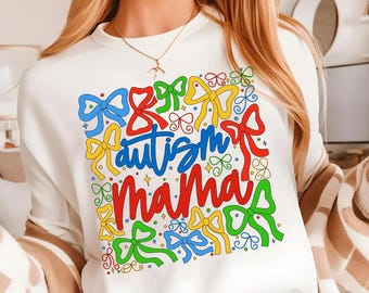 Autism mama coquette png, autism png, coquette autism png, autism coquette bow png, Autism Bow Png, Autism Awareness Png, Gift for mom