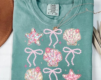 Wildflower Seashell Clam Summer Png, Summer Vibes Png, Floral Summer Png, Summer Beach Png, Wildflower Summer Png, Summer Vacation Png