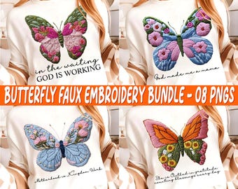 Faux Embroidery Butterfly Png, This Mama Prays Png, Butterfly Flower Png, Faux Embroidery Girly, Mama coquette bow png, Christian Mama Png
