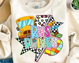 School Bus Driver Png, Back to School png, Best Bus Driver Png, Bus Driver Mug Pillow Bag Png, Bus Driver Appreciation, Checkered Png