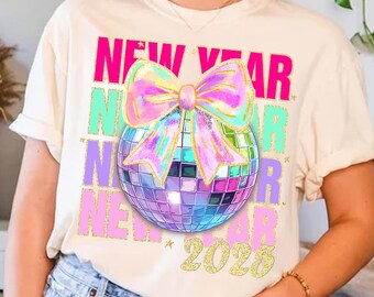 New year varsity png, disco ball coquette png, new year png, pink brushstroke 2025 png, Coquette 2025 png, cheers png, 12 new chapters png