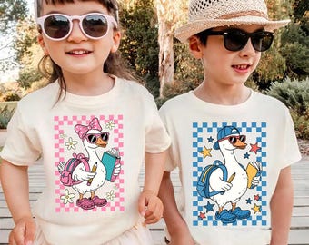 Goose Back to School Vibes png, Preppy Back to School Png, School Checkered Png, Preppy teacher png, First Day Of School Design, School Png