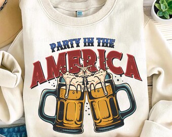 Retro Party in den USA PNG, USA Flagge, Groovy Amerika, Retro vierter Juli, lustiger 4. Juli Png Unabhängigkeitstag, Amerika Png, RetroUSA