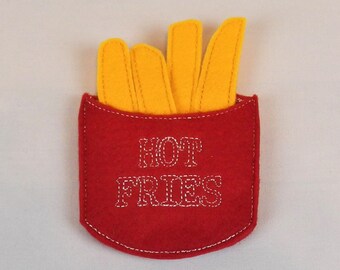 Felt Play Food- French Fries- Red (Inv #4003)