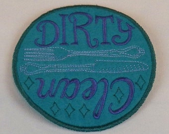 Clean Dirty Dishwasher Magnet- Turquoise (Inv #5000)