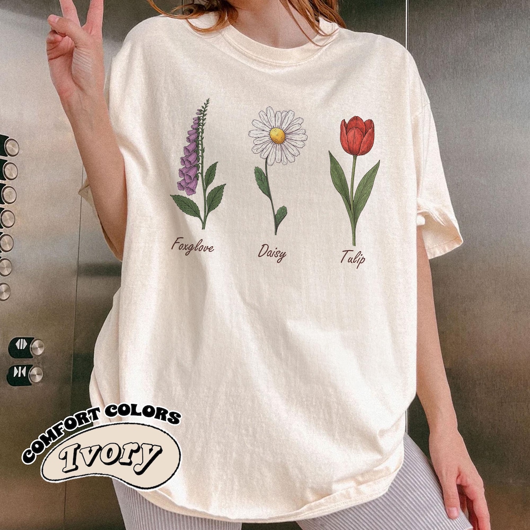 Foxglove Daisy Tulip Comfort Color T-shirt, Fdt Shirt, Liberal Shirt ...