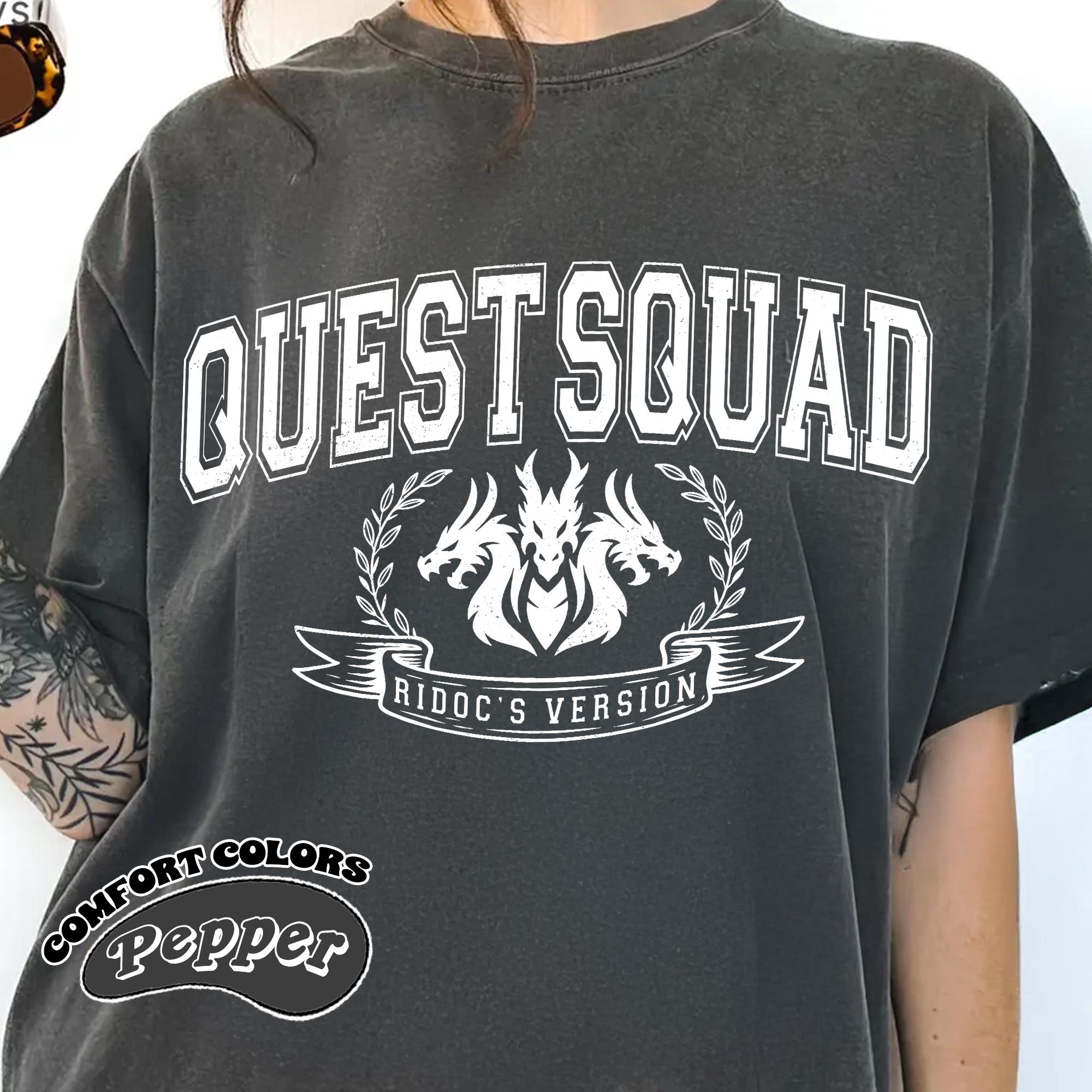Ridoc Quest Squad Comfort Color T-Shirt, Onyx Storm Shirt, Fourth Wing Shirt, Basgiath War College Tee, Bookstagram Shirt