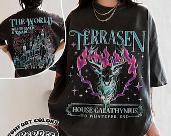 Throne Of Glass Comfort Colors Shirt | SJM Inspire Two Sides | Terrasen TOG TShirt