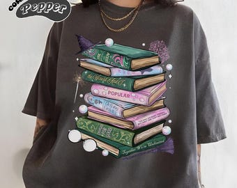 Wicked Changed For Good Book Comfort Colors Shirt, Defy Gravity Broomstick Magic Wand Crewneck, Fun Popular Literary T-Shirt for Musical Fan