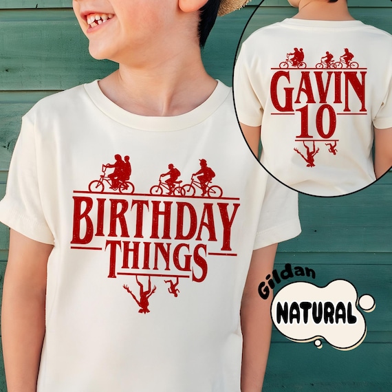 Stranger Birthday Party Shirt, Stranger Birthday Shirt, Personalized Stranger Birthday Tee, Custom Name Age Shirt, Birthday Things Shirt