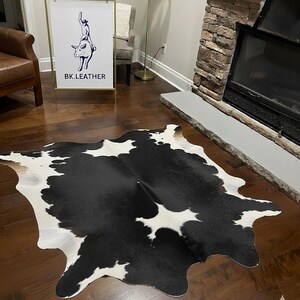 Tricolour Real Cowhide Rug: Australian Cow Fur Area Rug - Small to XXXL image 7
