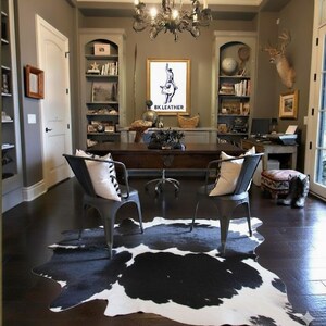 Tricolour Real Cowhide Rug: Australian Cow Fur Area Rug - Small to XXXL image 4