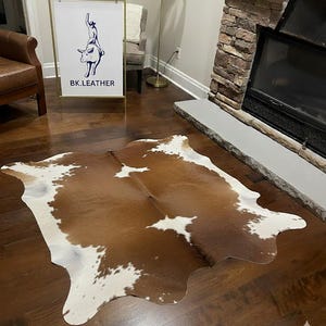 Tricolour Real Cowhide Rug: Australian Cow Fur Area Rug - Small to XXXL image 6