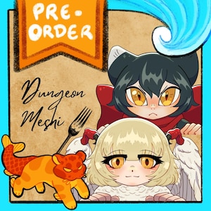 Dungeon Meshi Stickers: Falin & Izutsumi Chibi Decal - 5 in.