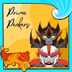 Transformers Prime Beast Hunters! Predaking, ratel, Predacon, Autobot-autosticker Chibi-sticker van 5 inch