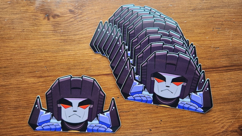 Transformers G1 Seekers, Starscream, Thundercracker, and Skywarp Car Decal Chibi Sticker 5 in. image 3