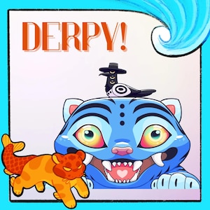 KPOP Demon Hunters Derpy the Tiger Chibi Sticker Decal 5 in.