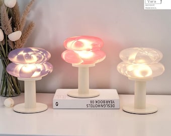 Pilz Glas Tischlampe Touch Control USB-C Dimmbar Ästhetik Schlafzimmer Geschenk