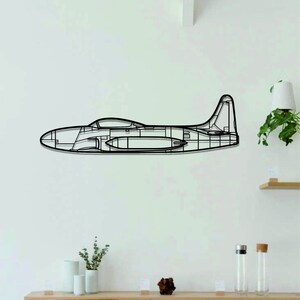 T33 Aircraft  Metal Wall Art | Airplanes Art | Aircraft Metal Wall Art l Aviation Metal Art Decor | Gift For Lovers l Minimalist Decor