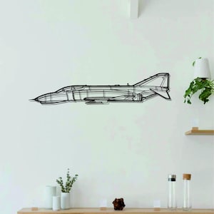 F-4 Phantom Aircraft  Metal Wall Art | Airplanes Art | Aircraft Metal Wall Art l Birthday Gift | Gift For Lovers l Minimalist Decor