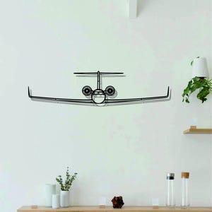 G550 Front Metal Wall Art | Airplanes Art | Metal Wall Art l Aviation Metal Art Decor | Gift For Lovers l Minimalist Decor