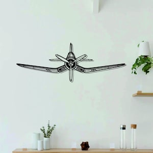 F4U Corsair Front  Aircraft  Metal Wall Art | Airplanes Art | Metal Wall Art l Aviation Metal Art Decor | Gift For Lovers l Minimalist Decor