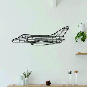 F4D Skyray Aircraft  Metal Wall Art | Airplanes Art | Metal Wall Art l Aviation Metal Art Decor | Gift For Lovers l Minimalist Decor