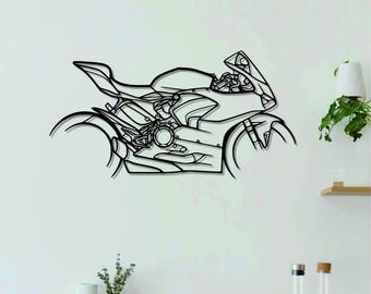 Panigale V2 2021 Motorcycle  Metal Wall Art | Motorcyclecycle  Wall Decor | Custom Motorcyclecycle Wall Art | Metal Wall Decor
