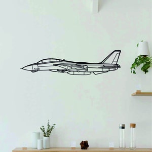 F-14 Tomcat Aircraft  Metal Wall Art | Airplanes Art | Aircraft Metal Wall Art l Birthday Gift | Gift For Lovers l Minimalist Decor