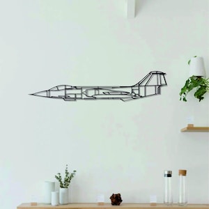 F-104S Starfighter Aircraft Metal Wall Art | Airplanes Art | Aircraft Metal Wall Art l Birthday Gift | Gift For Lovers l Minimalist Decor