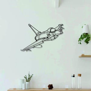 Eurofighter Typhoon Aircraft  Metal Wall Art | Airplanes Art | Aircraft Metal Wall Art l Birthday Gift | Gift For Lovers l Minimalist Decor