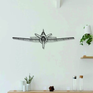 F6F Hellcat Aircraft  Metal Wall Art | Airplanes Art | Aircraft Metal Wall Art l Birthday Gift | Gift For Lovers l Minimalist Decor