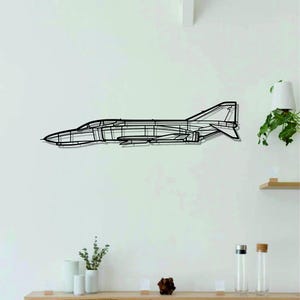 F-4C Phantom II Aircraft  Metal Wall Art | Airplanes Art | Metal Wall Art l Aviation Metal Art Decor | Gift For Lovers l Minimalist Decor