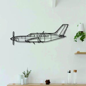 600MSLS Arte de pared de metal de aeronaves / Arte de aviones / Arte de pared de metal de aeronaves l Decoración de arte de metal de aviación / Regalo para amantes l Decoración minimalista