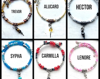Castlevania Jewelry - Wrap Anklets - Choose from Trevor Belmont, Alucard, Sypha, Carmilla, Lenore, and Hector!